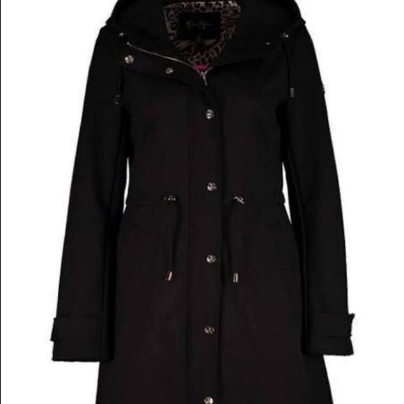 SOLD!!   Jessica Simpson Black Ruffle Back (L) Anorak! NWT - Picture 2 of 5